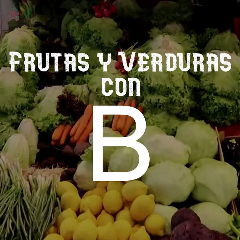 Frutas y Verduras (Vegetales) con B