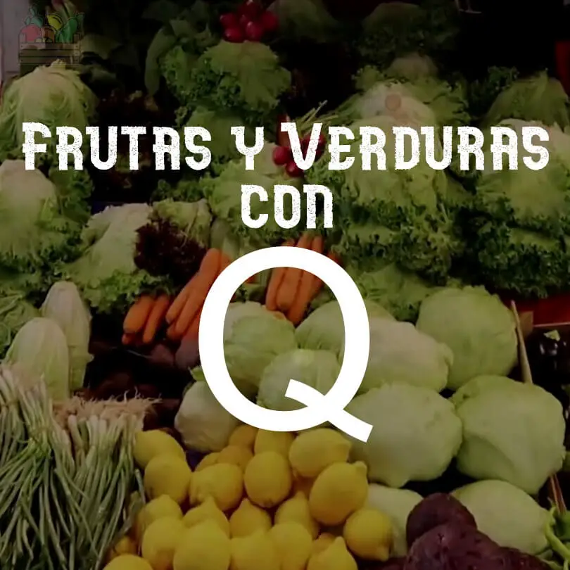Frutas y Verduras o vegetales que empiecen con Q